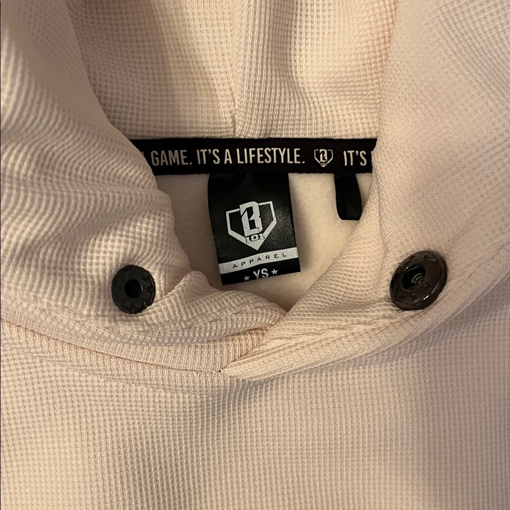 BL101 White Hoodie - Picture 2 of 4